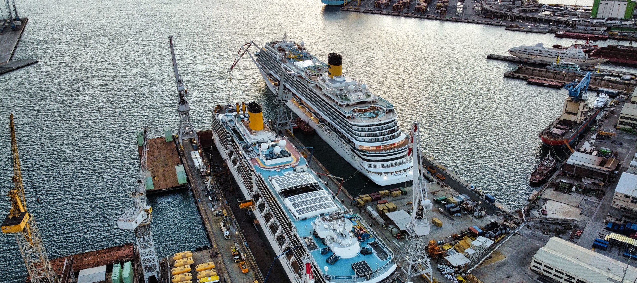 Cruise Ships Funnels and Funnels Handling System Navim Group